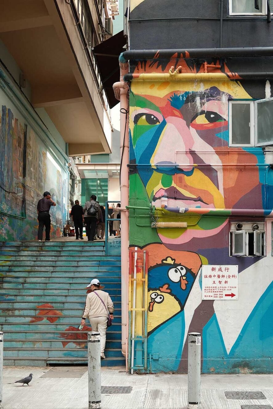 香港街头艺术街——李小龙壁画