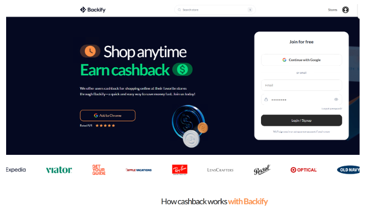 每天注册一个国外返利网,第8个国外返利网平台:backify